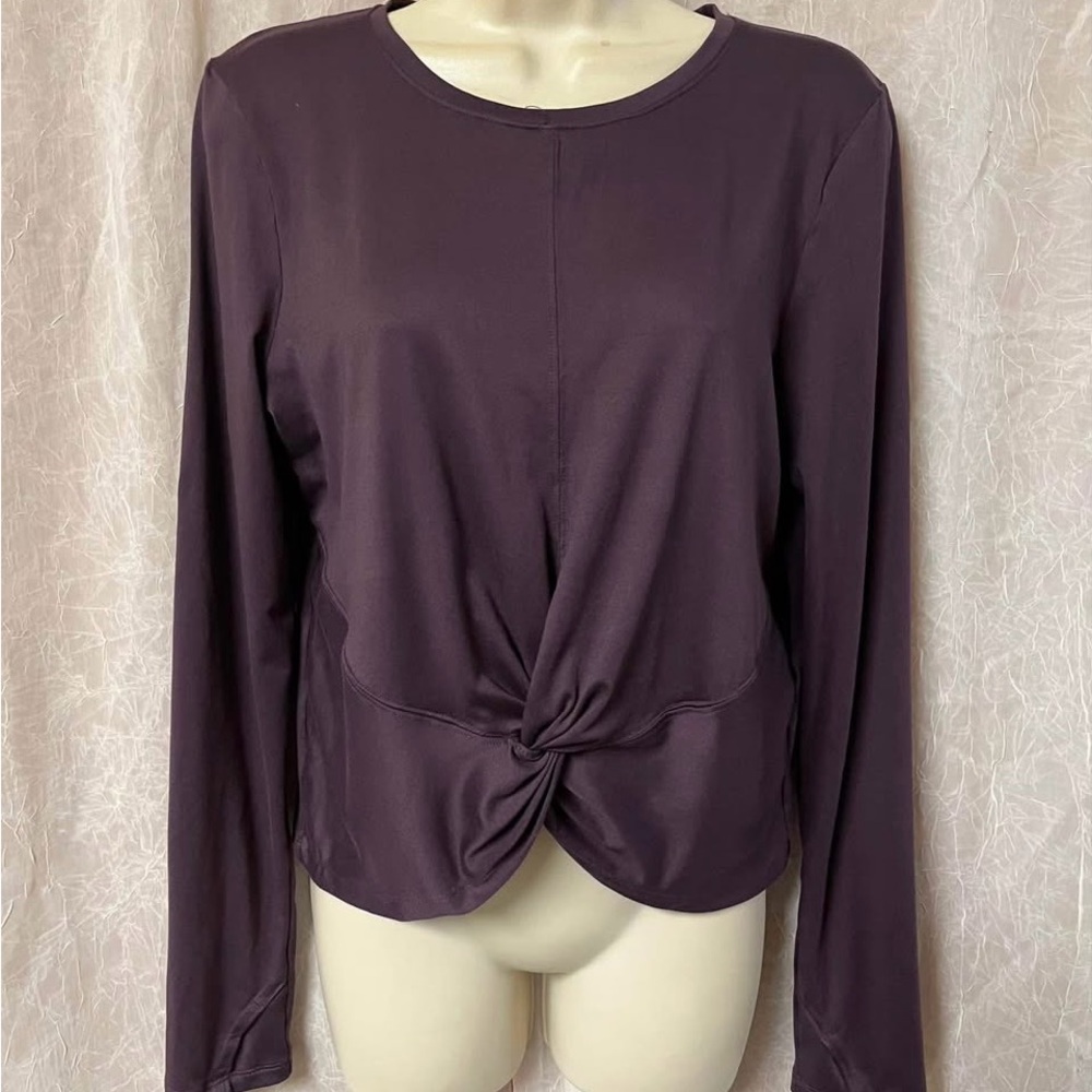 Zobha Purple Twist Front Blouse